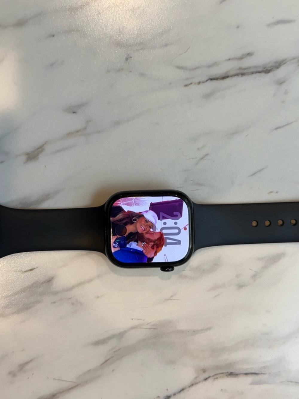 Apple Black Smartwatch with Black Silicone Band